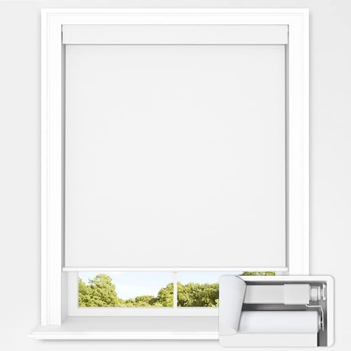 No Tools No Drill Cordless Blackout Roller Shades, Darkens Rooms, Blo…