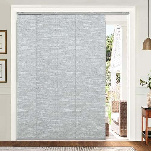 Panel Track Blinds for Sliding Doors, Blackout Grey