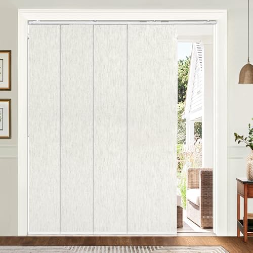 Panel Track Blinds for Sliding Doors, Blackout Linen