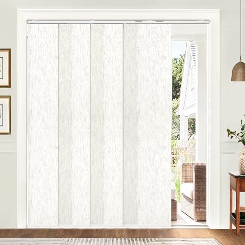Panel Track Blinds for Sliding Doors, Light Filtering Linen
