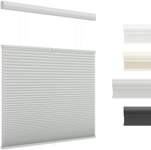 Top Down Bottom Up Cordless Cellular Shades, 19×48 in, Grey