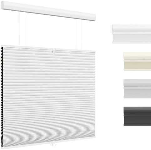 Top Down Bottom Up Cordless Cellular Shades, 34×64 in, White
